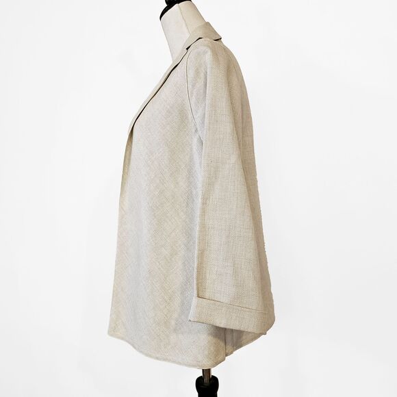 Dusan Bamboo Medium Open Front Blazer Made in Italy - Picture 3 of 7